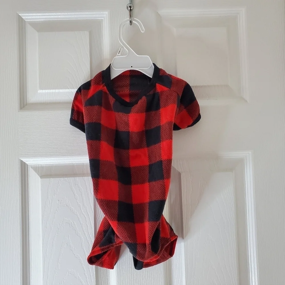🌼Buffalo Plaid Pajamas/Outfit for your Furbaby Size Small